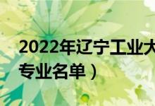 2022年遼寧工業(yè)大學(xué)有哪些專業(yè)（國(guó)家特色專業(yè)名單）