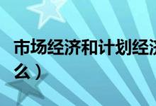 市場(chǎng)經(jīng)濟(jì)和計(jì)劃經(jīng)濟(jì)的區(qū)別（二者的不同是什么）