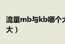 流量mb與kb哪個大（流量單位kb和MB哪個大）
