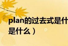 plan的過去式是什么怎么寫（plan的過去式是什么）