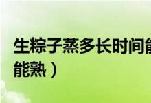 生粽子蒸多長(zhǎng)時(shí)間能煮熟（生粽子蒸多長(zhǎng)時(shí)間能熟）