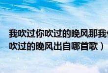 我吹過(guò)你吹過(guò)的晚風(fēng)那我們算不算相擁是什么歌（我吹過(guò)你吹過(guò)的晚風(fēng)出自哪首歌）