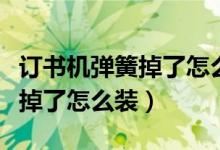訂書機彈簧掉了怎么裝回來視頻（訂書機彈簧掉了怎么裝）