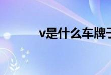 v是什么車(chē)牌子（v是什么詞性）