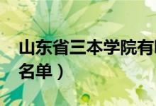 山東省三本學院有哪些（2022最新三本院校名單）