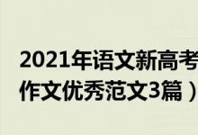 2021年語(yǔ)文新高考作文范文（2021高考語(yǔ)文作文優(yōu)秀范文3篇）
