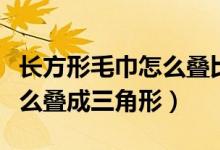長方形毛巾怎么疊比較好看（長方形的毛巾怎么疊成三角形）