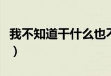 我不知道干什么也不重要歌詞（傻子歌詞簡介）