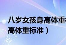八歲女孩身高體重標準表2021（八歲女孩身高體重標準）