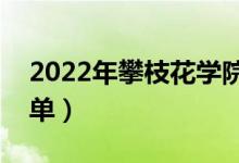 2022年攀枝花學院有哪些專業(yè)（開設專業(yè)名單）