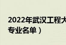 2022年武漢工程大學(xué)有哪些專業(yè)（國家特色專業(yè)名單）