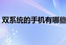 雙系統(tǒng)的手機有哪些（雙系統(tǒng)的手機有哪些）