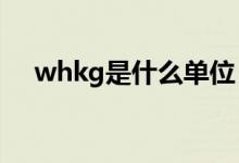 whkg是什么單位（wh/kg是什么單位）