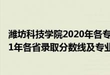 濰坊科技學(xué)院2020年各專業(yè)錄取分數(shù)線（濰坊科技學(xué)院2021年各省錄取分數(shù)線及專業(yè)分數(shù)線）