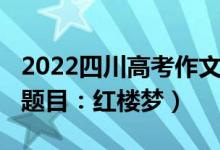 2022四川高考作文題目（2022四川高考作文題目：紅樓夢）