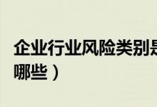 企業(yè)行業(yè)風(fēng)險(xiǎn)類別是什么（企業(yè)風(fēng)險(xiǎn)類型包括哪些）