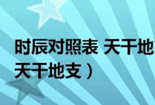時(shí)辰對(duì)照表 天干地支 生辰八字（時(shí)辰對(duì)照表 天干地支）