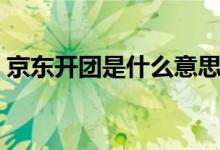 京東開團是什么意思（京東開團是什么意思）