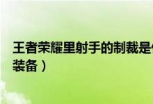 王者榮耀里射手的制裁是什么（王者榮耀射手的制裁是什么裝備）