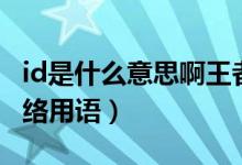 id是什么意思啊王者榮耀（id是什么意思啊網(wǎng)絡(luò)用語）