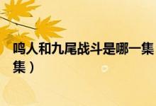 鳴人和九尾戰(zhàn)斗是哪一集（火影忍者鳴人跟九尾對打是哪一集）