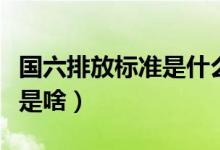 國六排放標(biāo)準(zhǔn)是什么符號（國六排放標(biāo)準(zhǔn)符號是啥）