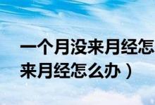 一個(gè)月沒(méi)來(lái)月經(jīng)怎么辦本人49歲（一個(gè)月沒(méi)來(lái)月經(jīng)怎么辦）