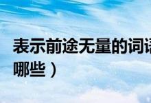 表示前途無量的詞語(yǔ)（形容前途無量的詞語(yǔ)有哪些）