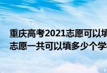 重慶高考2021志愿可以填多少學(xué)校（2022年重慶高考?？浦驹敢还部梢蕴疃嗌賯€(gè)學(xué)校）