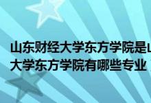 山東財(cái)經(jīng)大學(xué)東方學(xué)院是山東財(cái)經(jīng)大學(xué)嗎（2022年山東財(cái)經(jīng)大學(xué)東方學(xué)院有哪些專業(yè)）