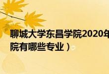 聊城大學(xué)東昌學(xué)院2020年分?jǐn)?shù)線（2022年聊城大學(xué)東昌學(xué)院有哪些專業(yè)）