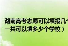 湖南高考志愿可以填報(bào)幾個院校（2022年湖南高考本科志愿一共可以填多少個學(xué)校）