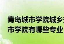 青島城市學院城鄉(xiāng)規(guī)劃專業(yè)（2022年青島城市學院有哪些專業(yè)）