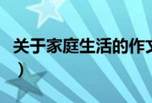 關于家庭生活的作文（有關家庭生活作文范文）