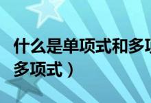 什么是單項(xiàng)式和多項(xiàng)式次數(shù)（什么是單項(xiàng)式和多項(xiàng)式）