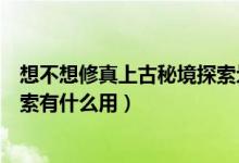 想不想修真上古秘境探索劃不劃算（想不想修真上古宗門(mén)探索有什么用）