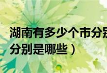 湖南有多少個市分別是哪些（湖南有多少個市分別是哪些）