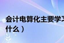 會計電算化主要學習課程（會計電算化主要學什么）