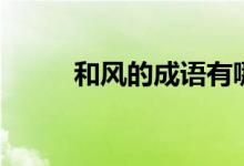 和風的成語有哪些（和風的寓意）
