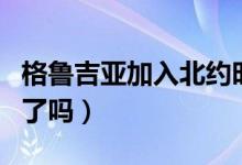格魯吉亞加入北約時間表（格魯吉亞加入北約了嗎）
