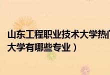 山東工程職業(yè)技術(shù)大學熱門專業(yè)（2022年山東工程職業(yè)技術(shù)大學有哪些專業(yè)）