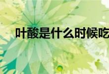 葉酸是什么時候吃的（葉酸是什么產(chǎn)品）