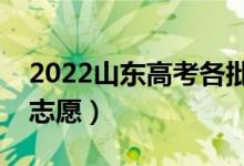 2022山東高考各批次志愿填報(bào)時(shí)間（幾號(hào)填志愿）