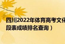 四川2022年體育高考文化分數(shù)線（四川2022年高考一分一段表成績排名查詢）