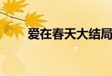 愛在春天大結(jié)局（該劇是誰(shuí)主演的）