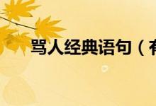 罵人經(jīng)典語句（有哪些罵人經(jīng)典語句）