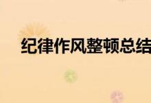 紀律作風整頓總結范文（需要怎么總結）