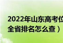 2022年山東高考位次排名查詢（個(gè)人成績在全省排名怎么查）