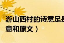 游山西村的詩意足是什么意思（游山西村的詩意和原文）