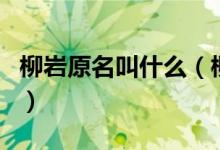 柳巖原名叫什么（柳巖什么時候進入演藝圈的）